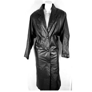 WILSONS LEATHER Vintage Long Coat Black